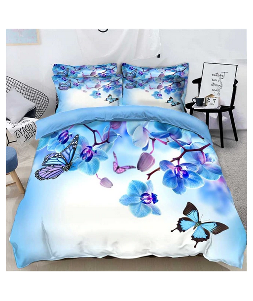 Housse de Couette Papillon Bleu Véritable concentré