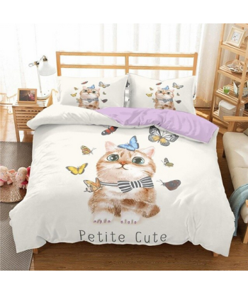 Housse de Couette Papillon Bébé Chat brillant des détails fins