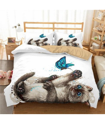 Housse de Couette Papillon et Chat commande en ligne