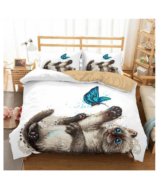 Housse de Couette Papillon et Chat commande en ligne