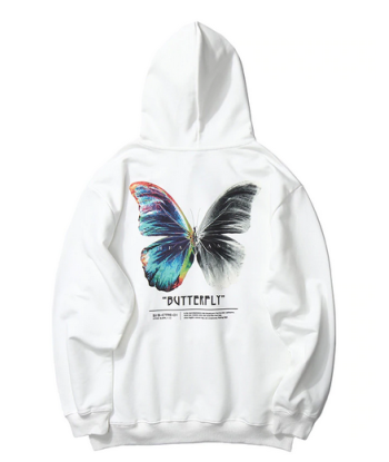 Sweat Papillon Bleu dans le Dos vous aussi creer 