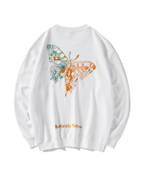 Sweat Papillon Manches Longues brillant des détails fins