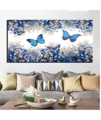 Cadre Toile Papillon Bleu acheter en ligne