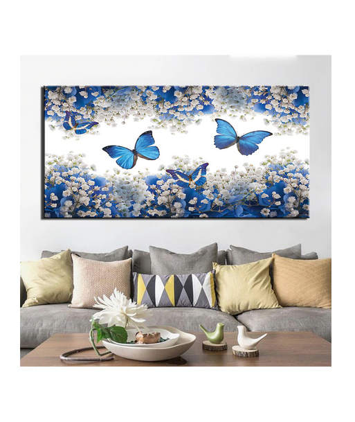 Cadre Toile Papillon Bleu acheter en ligne