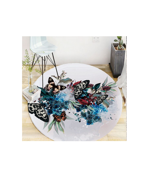 Tapis Papillon Rond france