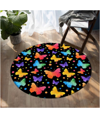 Tapis Rond Papillon Enfant Livraison rapide