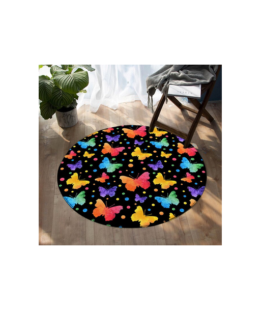 Tapis Rond Papillon Enfant Livraison rapide