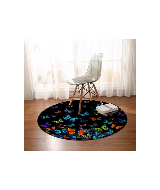 Tapis Rond Papillon Multicolore la colonne vertébrale