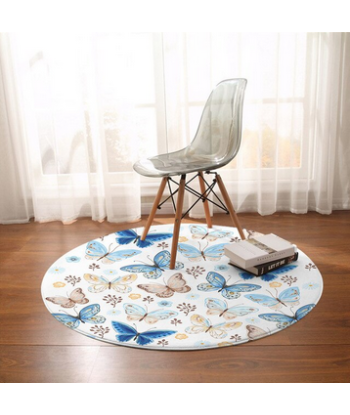 Tapis Rond Papillon Bleu en ligne