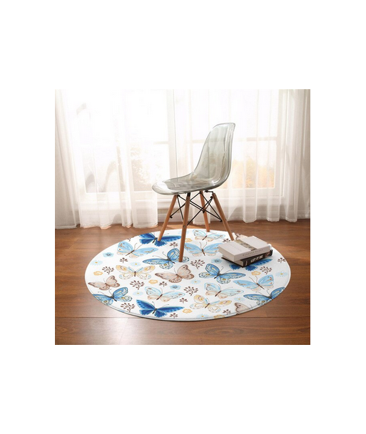 Tapis Rond Papillon Bleu en ligne